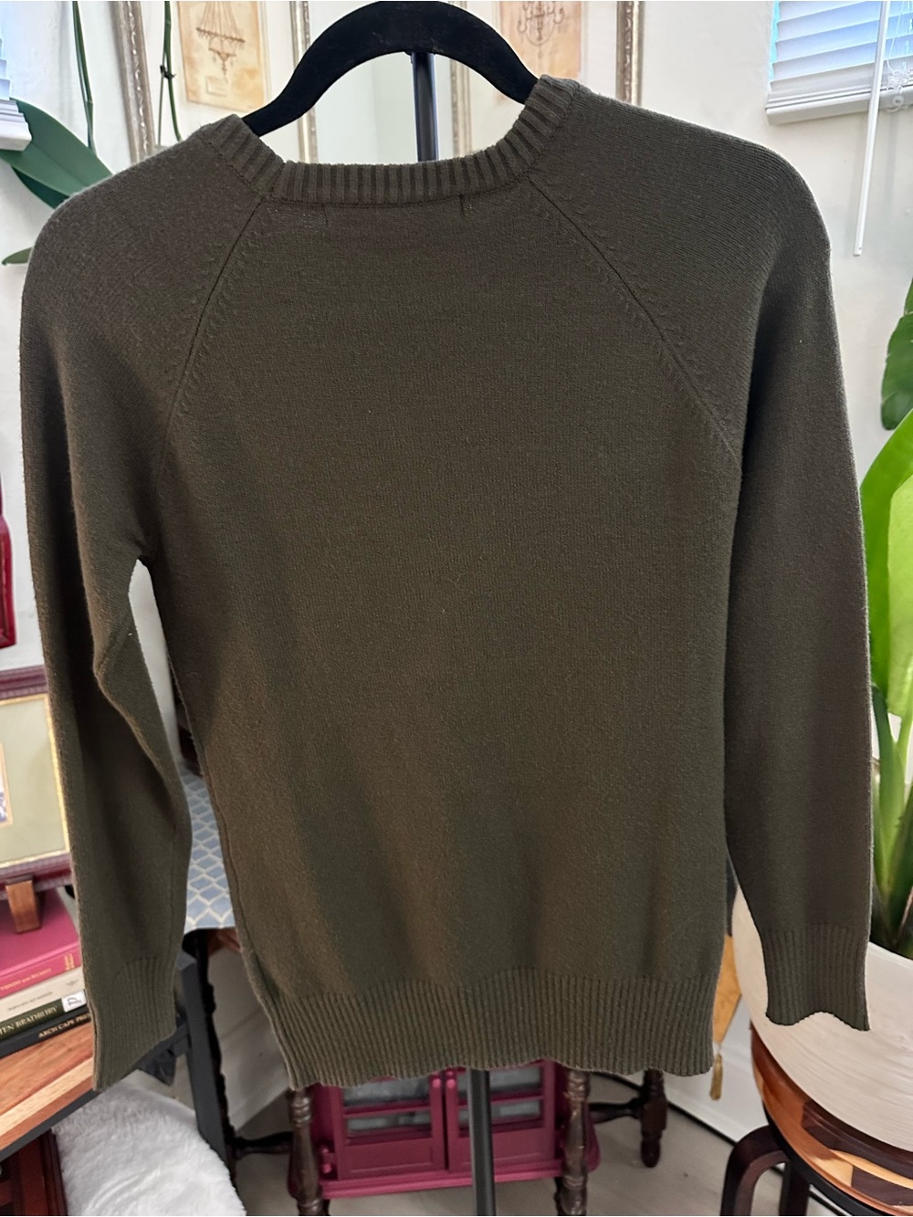 French Connection Green Lily Mozart Crew Neck Jumper - Picture 8 of 10